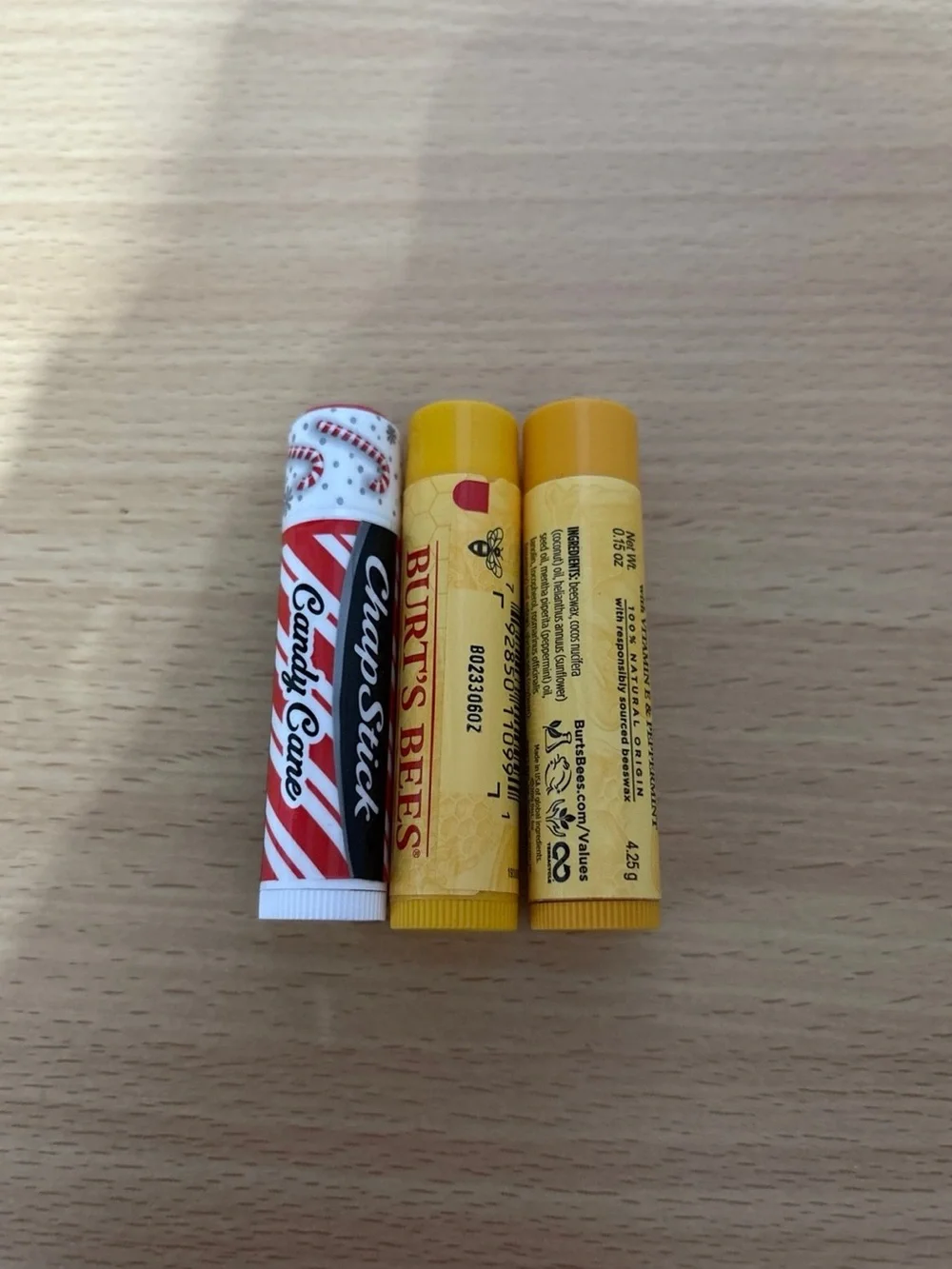 3 Count of Chapsticks